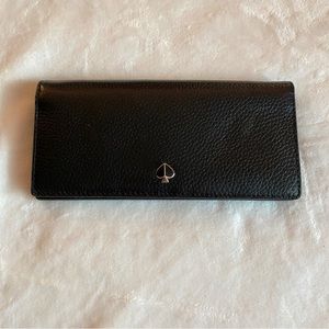 Kate spade black continental wallet